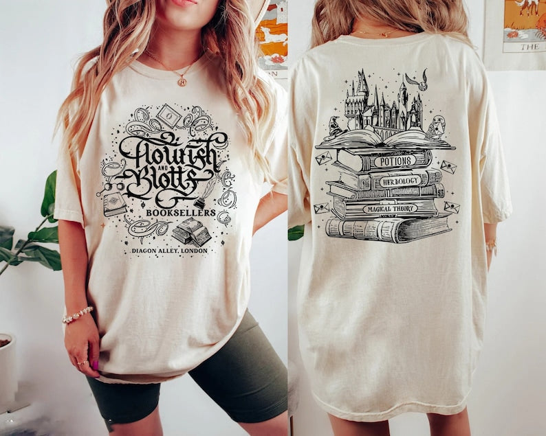 Wizard Bookshop Two-Sided T-shirt