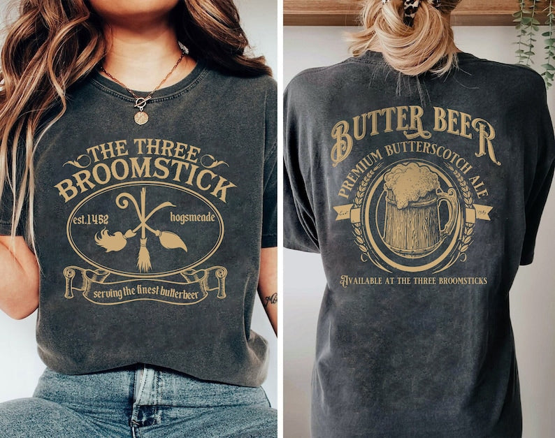 Three Broomsticks Wizard Book T-shirt