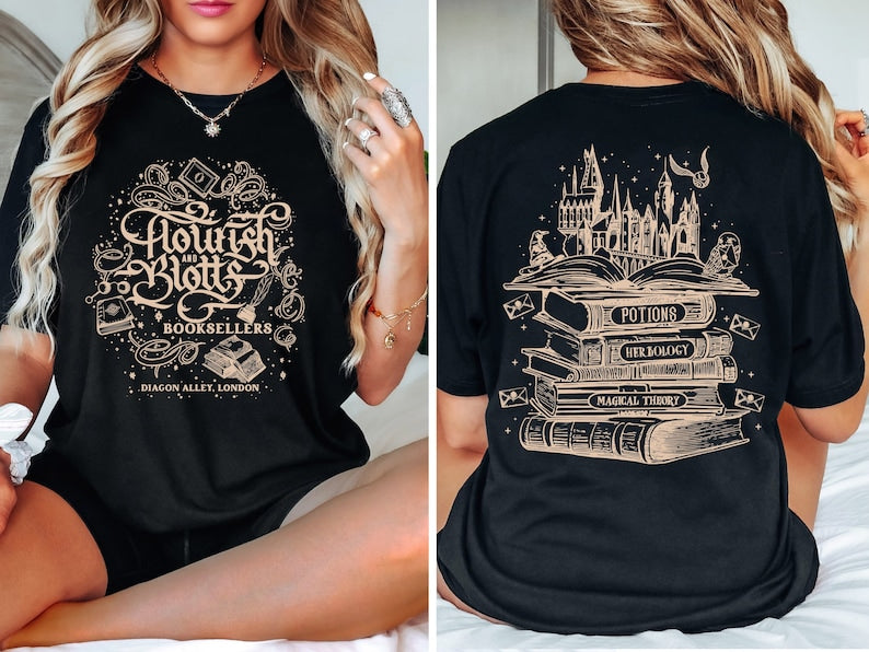 Wizard Bookshop Two-Sided T-shirt