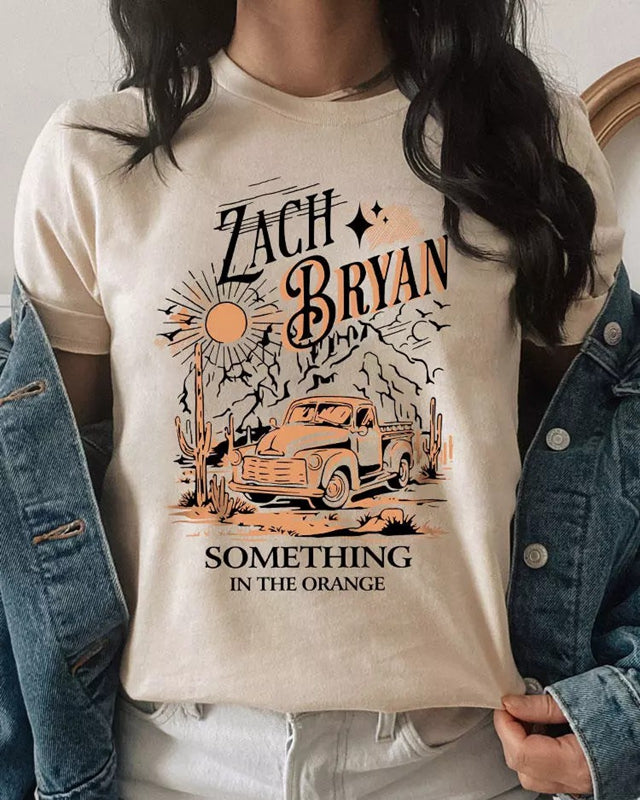 Something In The Orange Sunset Cactus Truck T-Shirt