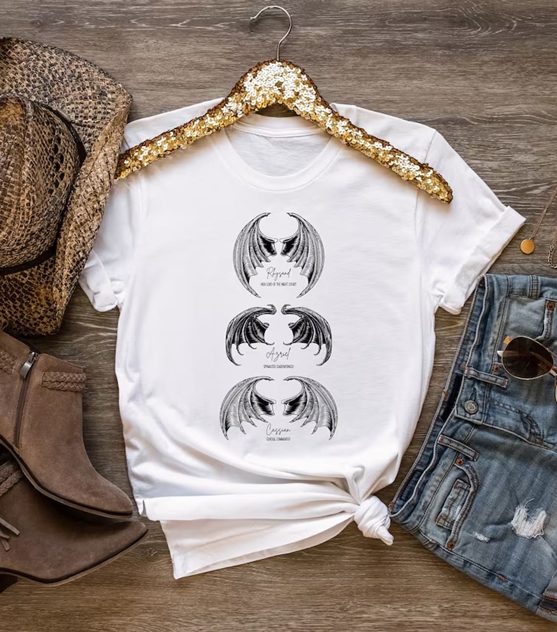 Bat Print Casual T-shirt