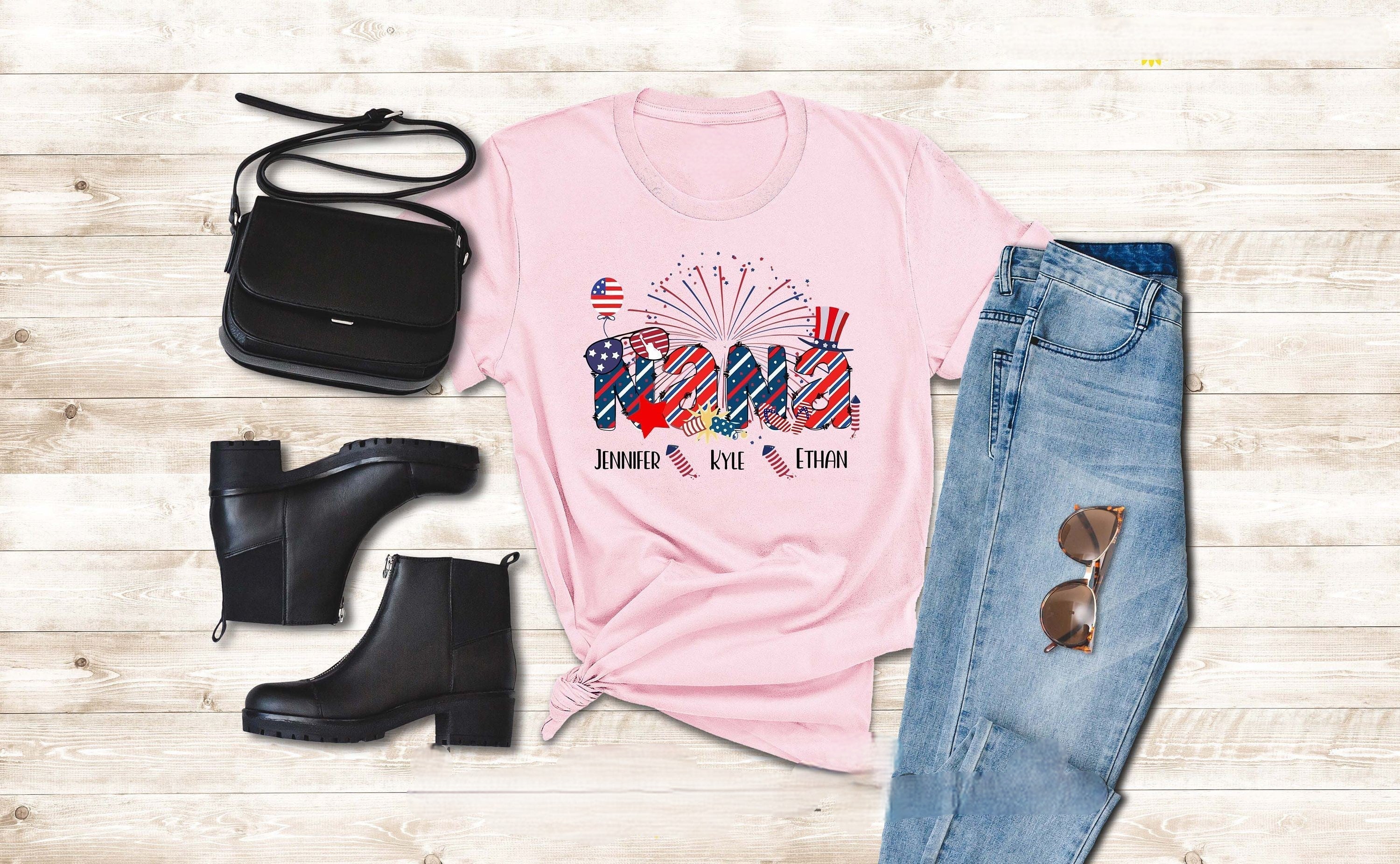 Personalized Patriot Grandma T-shirt