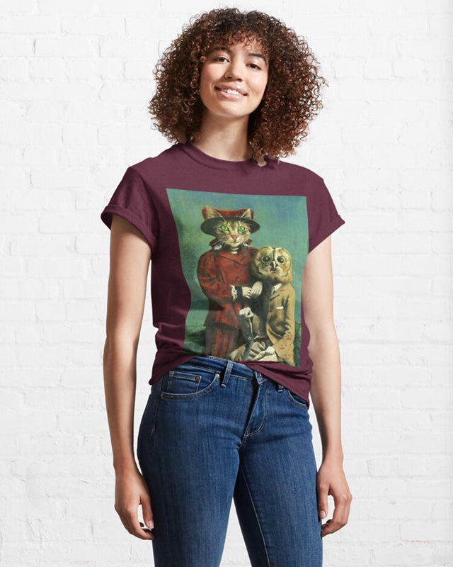 A Cat And An Owl Classic T-Shirt