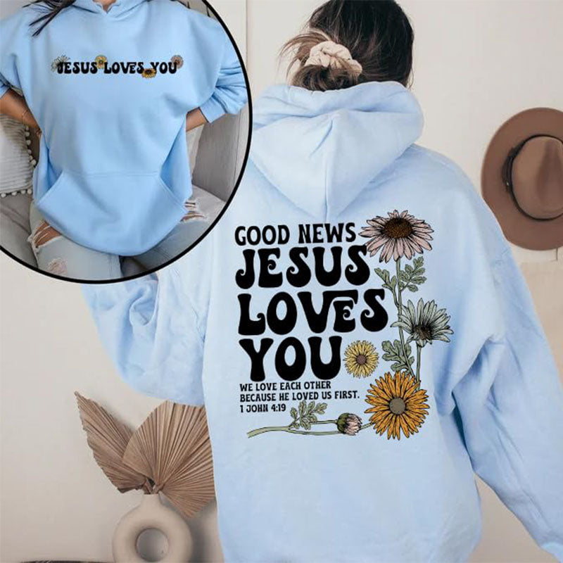 Faith Floral Print Hoodie