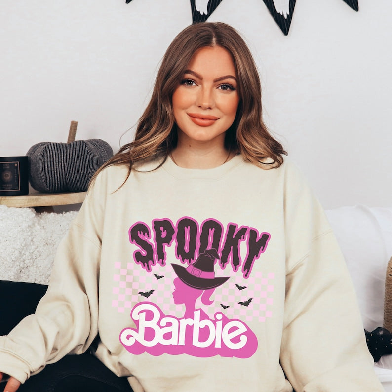 Spooky Barbie Halloween Sweatshirt