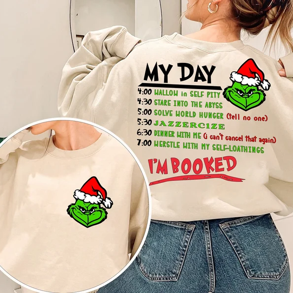 Christmas My Day I'm Booked Pocket Size Sweatshirt