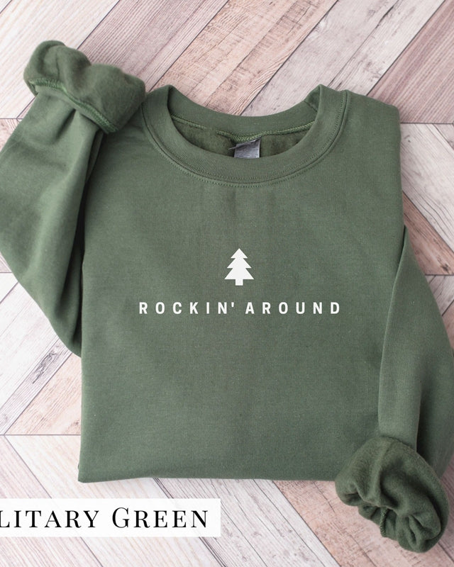 Christmas Tree Sweatshirt Rockin Around the Christmas Tree Hoodie