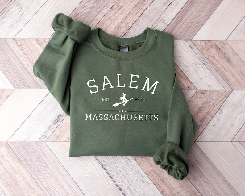 Salem Massachusetts Crewneck Halloween Sweatshirt